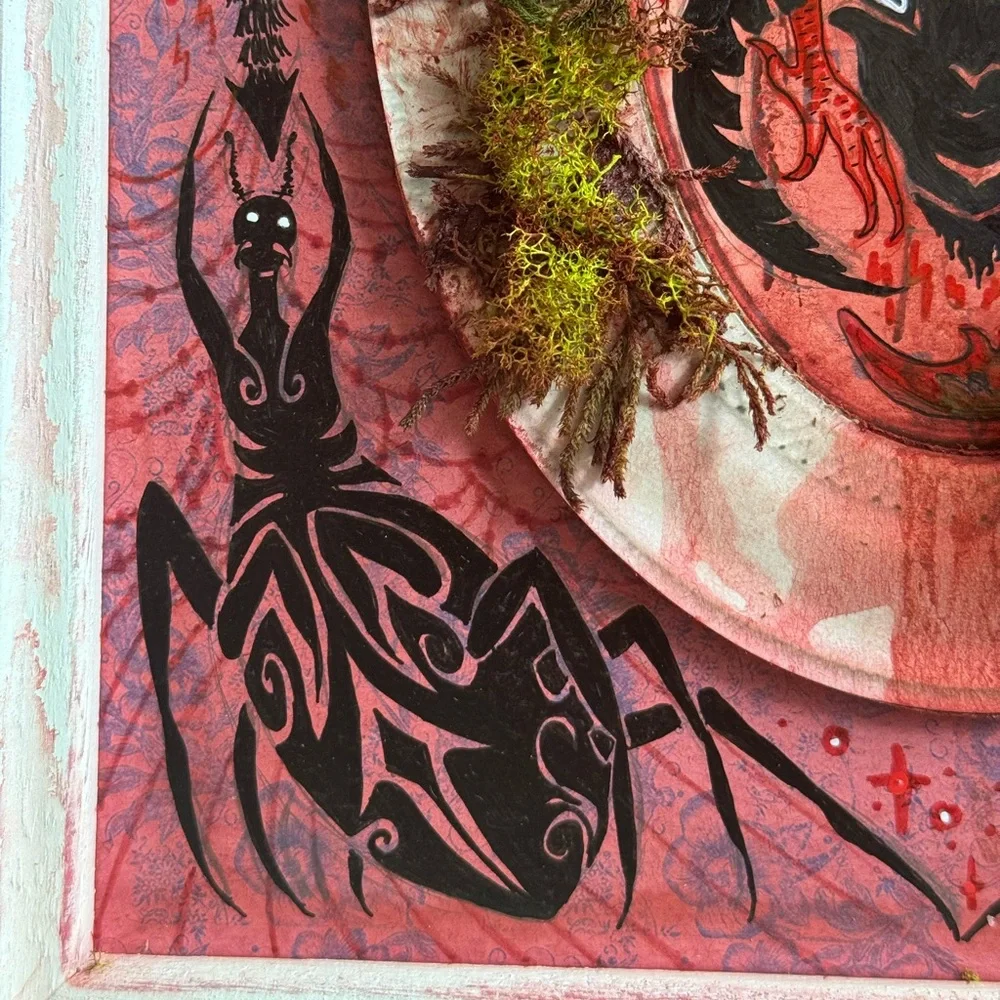 Original Art Home Wall Decor | "Blood Hebridean" Witchy Occult Pagan Macabre - Picture 5 of 7